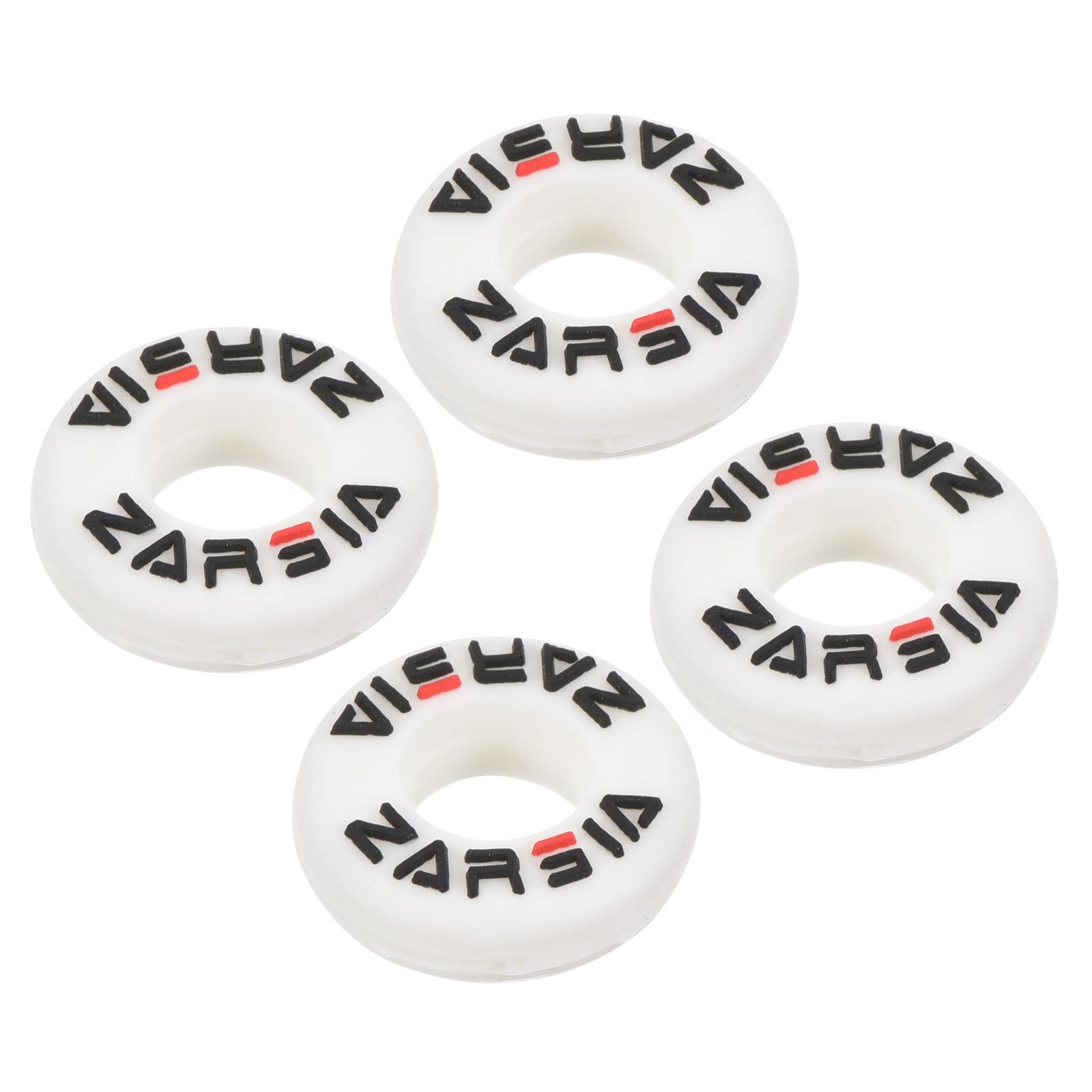 PATIKIL Tennis Vibration Dampener, 4 Pack Round-shaped Silicone Shock Absorber Racket String Damping for Tennis Racquet, White