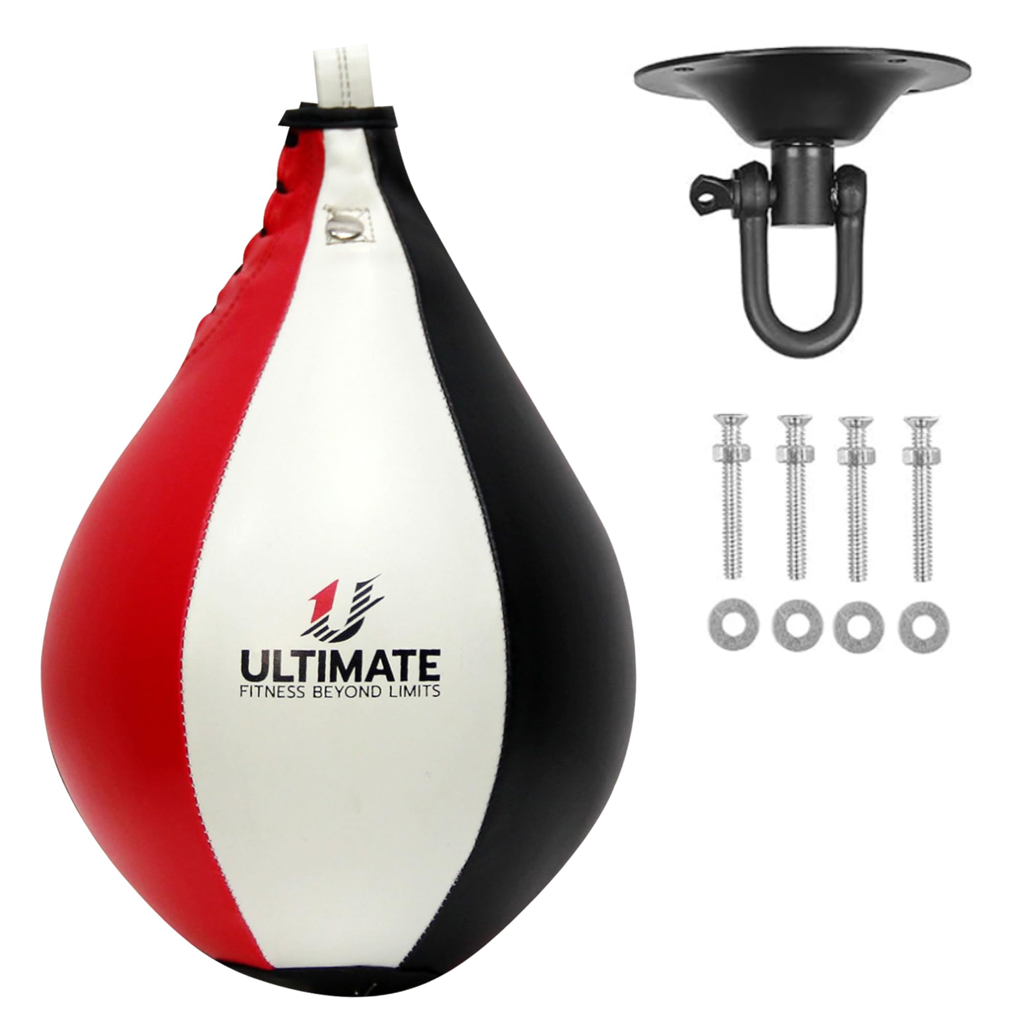 Photo 1 of **SEE NOTES***Ultimate Fitness Speed Bag - Boxing Leather MMA Muay Thai Training Punching Dodge Workout Speedball Kicking Striking Ball Kit with Hanging Swivel, Neddle, Screw Set (Multi)