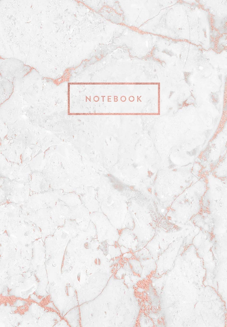 Notebook: Lovely Rose Gold and White Marble Journal | 120 pages - B5 Size Diary (Trendy Marble and Gold)