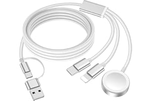 Travel Essentials for Apple Watch Charger,iPhone Charger,3 in 2 Type C/Lightning/Magnetic Fast Charging Cable,Multi Charging Cable Portable Designed for iWatch Series,iPhone 17-11,Galaxy S25-21-4FT4.4 out of 5 stars 1581 offer from $8.99