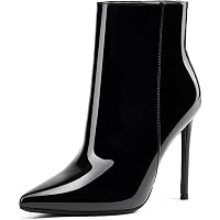 Women's Suede Ankle Boots - Chunky Block Heel, Round Toe, Zipper Closure, 2 Inch Heel