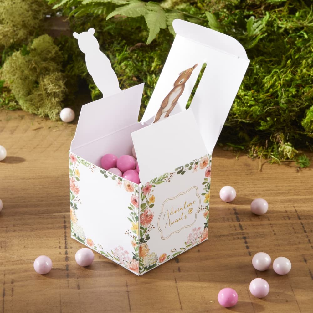 Kate Aspen (Set of 24) Woodland Baby Shower, One Size, Pink Favor Boxes