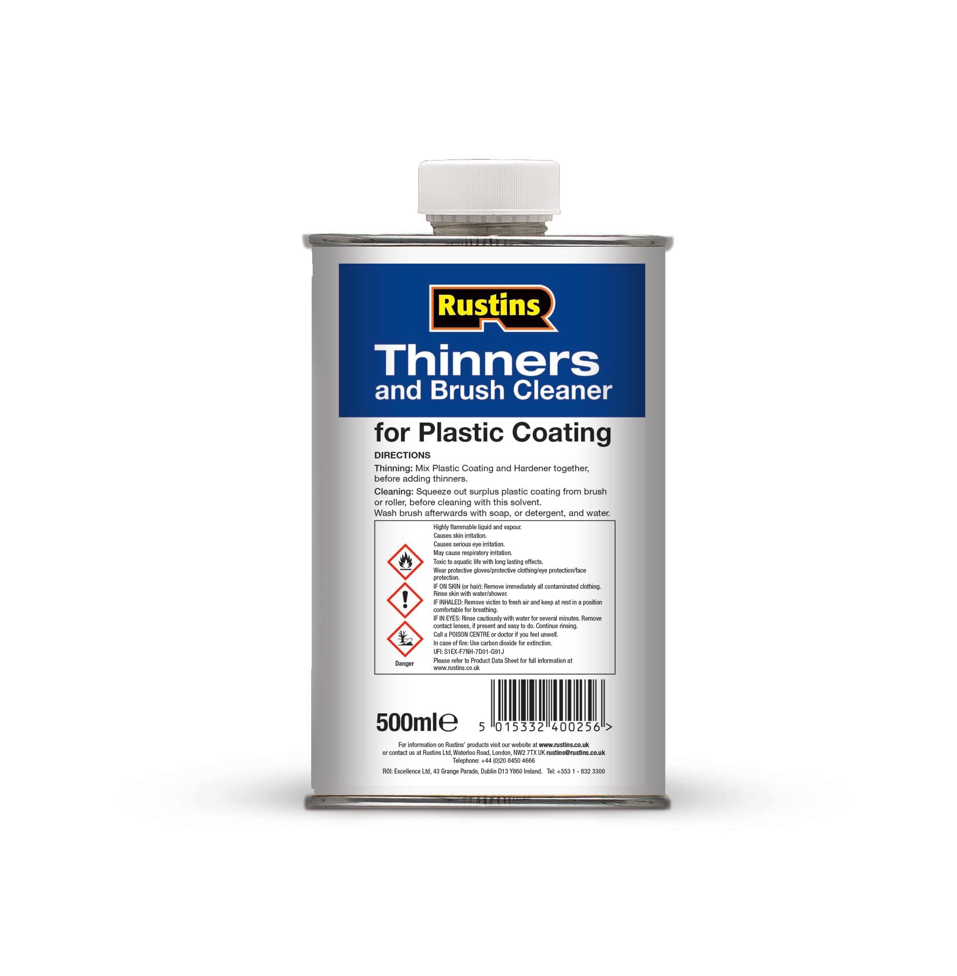 Rustins PCTH500 500ml Plastic Coating Thinners
