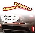 GEEGEETOP Red Lens Rear Fog Bumper Reflector Brake Tail Sequential Flash Singal Lights Lamp 3 in 1 Compatible with 2020 2021 2022Toyota Corolla SE XSE Plug and play