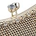 Afibi Women Handbags Rhinestone Evening Bags Crystal Party Clutches Bag (Black)
