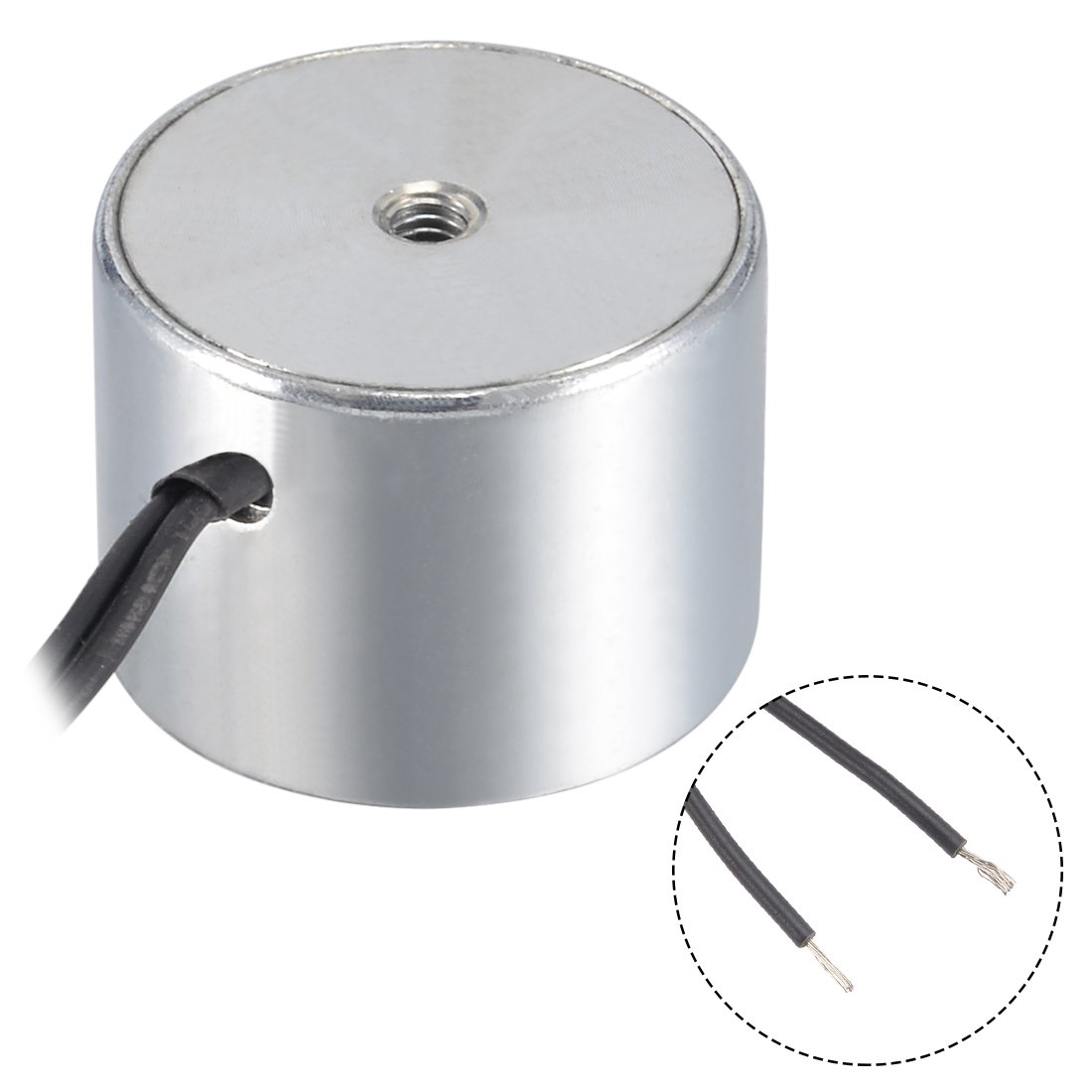 uxcell DC24V 180N Lift Holding Electromagnet Sucking Disc Electric Lifting Magnet Solenoid 34mm x 18mm