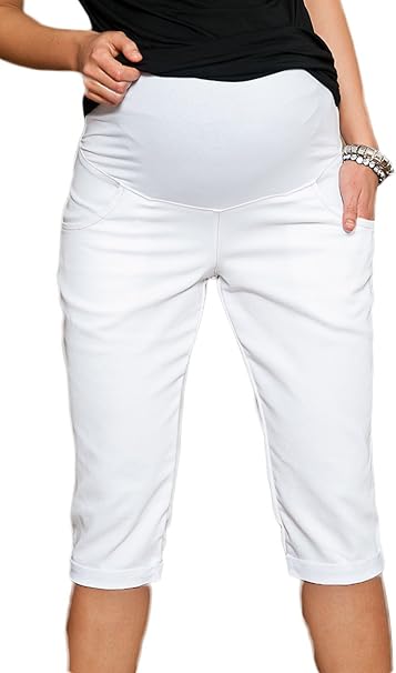 Mija - Umstandsmode / Capri Umstandshose Denim Caprihose 9046