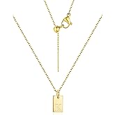 REELMAR Silver Initial Necklaces for Women Trendy Name Letter Necklace Cute Initial Tag Pendant Necklace Dainty Alphabet Personalized Silver Jewelry