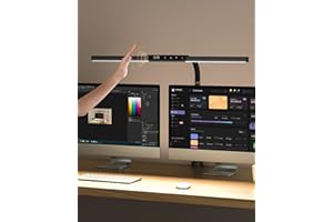 EZVALO LITE EZVALO 2023 Upgraded Led Desk Lamp, Hand-Sweep Architect Desk Lamps for Home Office, 31.5’’ Office Lighting with Led Display, Led Desk Light for Office with Clamp for Monitor Study Crafting Reading