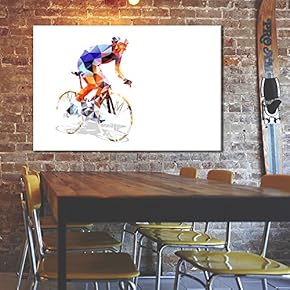 Sports Theme Color Collage a Rider on The Bike