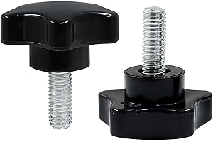 BokWin Star Hand Tightening Screw M8x20mm Clamping Knob Handle for Umbrella Base Replacement (Black)