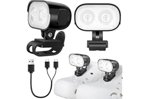 ANNBEST Headlights for Crocs 2 Pcs, ABS Lights for Croc Rechargeable - Super Bright, Head Adjustable, IPX6 Waterproof, Flashlight Attachment for Croc, Light Up Charm Accessories for Kids Adults Croc Shoes