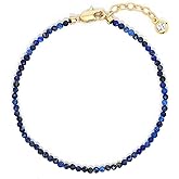 MEVECCO Gold Bracelet for Women 18K Gold Plated Handmade Stone Crystal Mixed Custom Beaded Charm Chain Bracelets Jewelry Gifts For Her