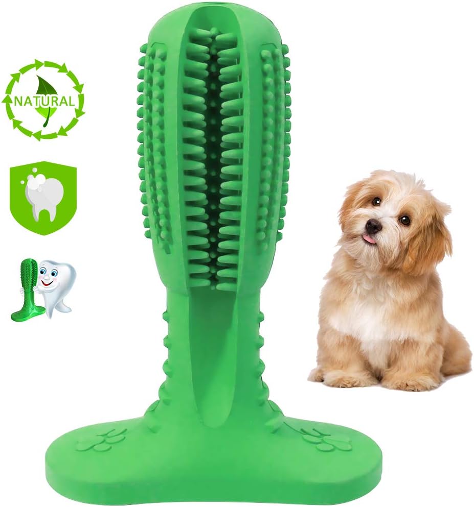 Cutiful Dog Toothbrush Dog Chew Tooth Cleaner Brushing Stick Natural Rubber Dog Chew Toys Doggy Puppy Dental Care Dog Chew Toothbrush for Pet Puppies