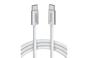 Anker Zolo Cabo USB-C para USB-C(Tipo C 1,5 m), 240W de Carregamento Rápido | Trançado e Livre de Sujeira, Conector Fino, para iPhone 18/17/16/15, Samsung, Xiaomi, MacBook, iPad, Tablet, Kindle, Branco