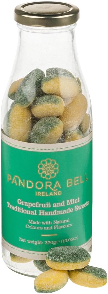 Pandora Bell Hand-Made Grapefruit & Mint Candies in Glass Bottle 370 g