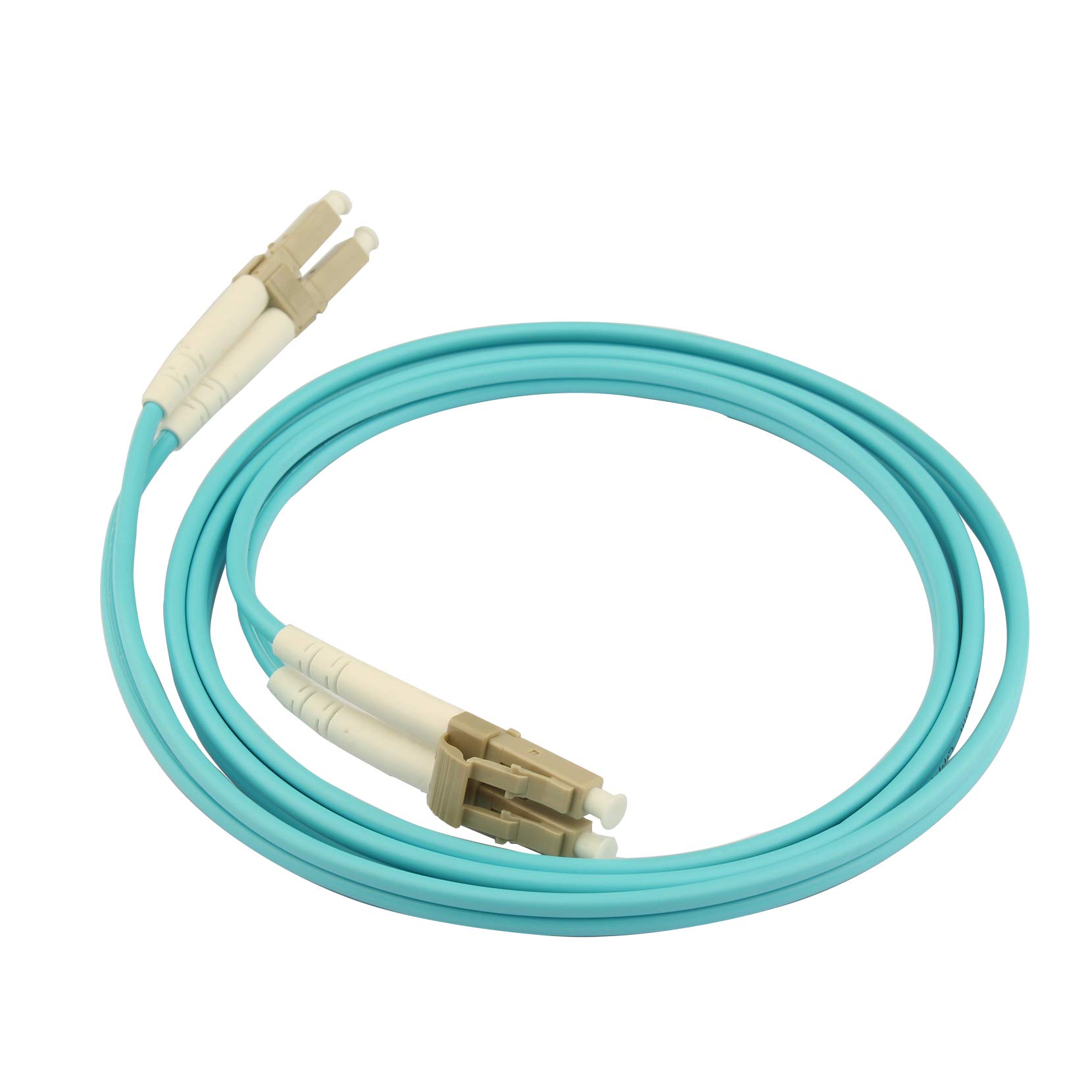 Jopto LC to LC OM4 Fibre Patch Cable Multimode (LSZH) 50/125 10G Duplex 1m/ 100cm Fibre Optic Cable LC/UPC to LC/UPC OM4 Multimode Duplex Fibre Optic Cable 50/125um LSZH - Optics Lead Series