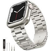 SUNFWR Compatible with Apple Watch Band 40mm 41mm 38mm 42mm(Series 10 11) for Women Men, Stainless Steel Metal iWatch Band for Apple Watch Series 11/10/9/8/7/6/5/4/3/2/1/SE/SE2/SE3 Ultra3/2/1 (No case)