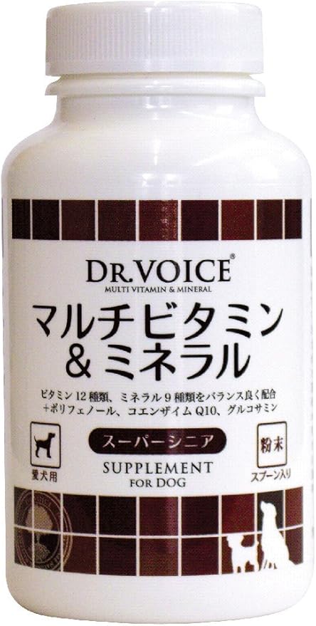 Amazon ドクターヴォイス Dr Voice マルチビタミン ミネラル犬用スーパーシニア 100g ドクターヴォイス Dr Voice ビタミン サプリメント 通販