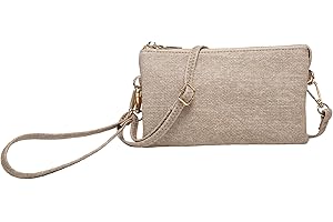 JEN & CO. Riley Small Crossbody Bags Vegan Leather Wristlet Wallets Clutch Purses Shoulder Handbag for Women