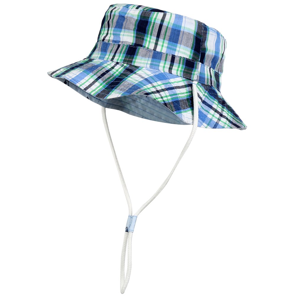 VBIGER Kids Cotton Bucket Hat Reversible Sun Hat Foldable Beach Cap With Adjustable Chin Strap,Aged 1-6