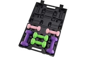 Dumbbell Set for Women and Men – 1LB/2LB/3LB Pairs, Neoprene Dumbbell Free Hand Weight Set for Home Gym，Home Gym, Strength Tr