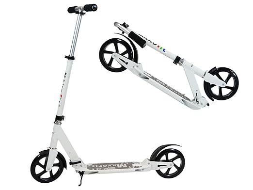 MAXOfit® Street Scooter Big 205 Tretroller Rahmen Weiss