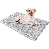 Dog Crate Bed Mat (36" X 23"), Soft Dog Bed Mat with Cute Stars, Personalized Crate Pad, Anti-Slip Bottom, Machine Washable Kennel Pad