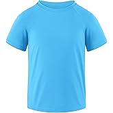 Auranso Boys Rash Guard Short Sleeve Boys Swim Shirt UPF 50+ Quick Dry Shirt for Girls