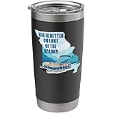 Life Is Better On Lake Of The Ozarks Pontoon Stainless Steel Insulated Tumbler