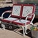Coral Coast Paradise Cove Retro Metal Outdoor Glider Loveseat