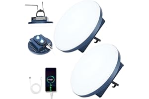 YONTRIYO 12000mAh 5000LM Camping Lights 2Pack, 42W Tent Light Rechargeable, Flashlight Portable, LED Camping Lantern, Canopy Lights Outdoor, Lanterns for Power Outages, Waterproof Emergency Gear for Hurricane