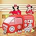 SpringBuds Fire Truck Kids Play Tent, Kids Room Decor Playhouse Indoor Outdoor Pop Up Play Tent Pretend Vehicle for Boys Girls