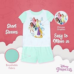 Disney Girls' 3-Piece Loose-fit Pajama Set, Soft