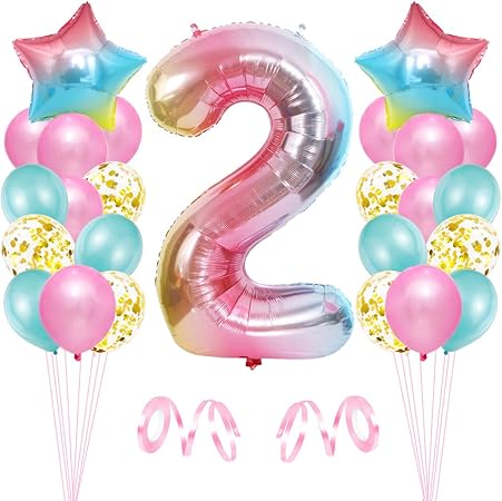 Bluelves Ballon Anniversaire 2 An Fille 2er Anniversaire Rose Ballon Chiffre 2 Decoration Anniversaire Happy Birthday Ballon Anniversaire Fille 2 An Parti Decoration Amazon Fr Cuisine Maison