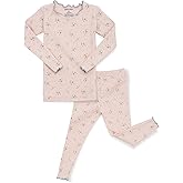 AVAUMA Baby Boy Girl Pajama Set 6M-7T Kids Cute Toddler Snug fit Flower Pattern Design Pjs Cotton Sleepwear Ruffled Shirring
