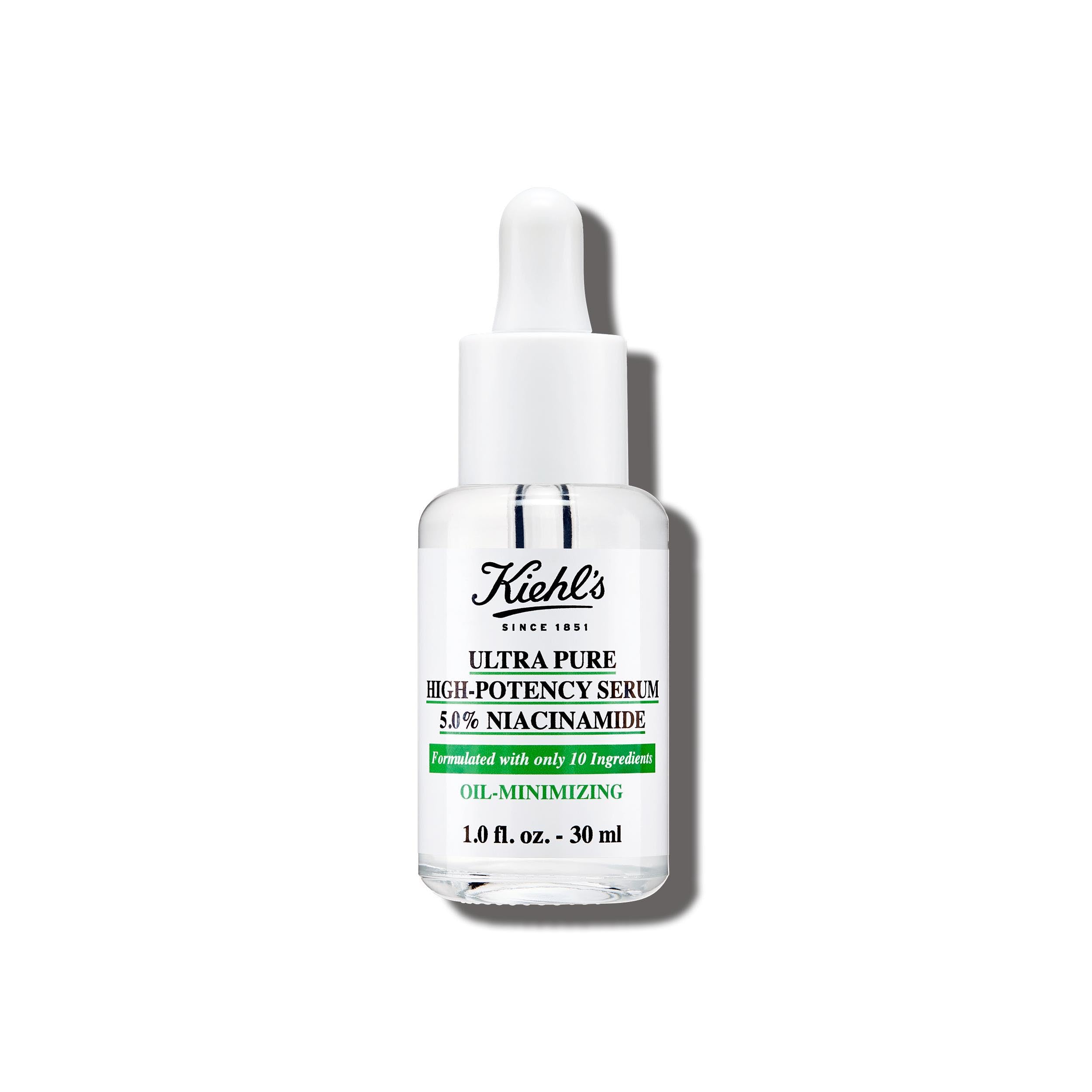 Kiehl's Ultra Pure High-Potency 5.0% Niacinamide Serum, Concentrated Face Serum for Oily Skin, Reduces Excess Oil and Shine, 30Ml