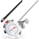 Candy Thermometer Cooking Thermometer with Instant Read Dial Meat Thermometer for Cooking Candy Deep Fry Oven by AikTryee