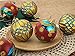SANNO Christmas Tree Decorations Balls Ornaments Painting & Glittering Ball Shatterproof for Holiday Wedding Party, 6 Pcs, 60mm/2.36