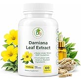 BEXPERTSUSA Damiana Leaf Capsules – Herbal Wellness Supplement – Supports Energy, Mood & Daily Vitality – 100% Natural, Non-GMO, Gluten-Free – 60 Capsules