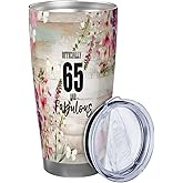 Bofemgt 65th Birthday Gifts for Women,65th Coffee Tumbler Stainless Steel Travel Mugs Cups Water Bottle for Mom Grandma 20oz,1960 Birthday Gifts