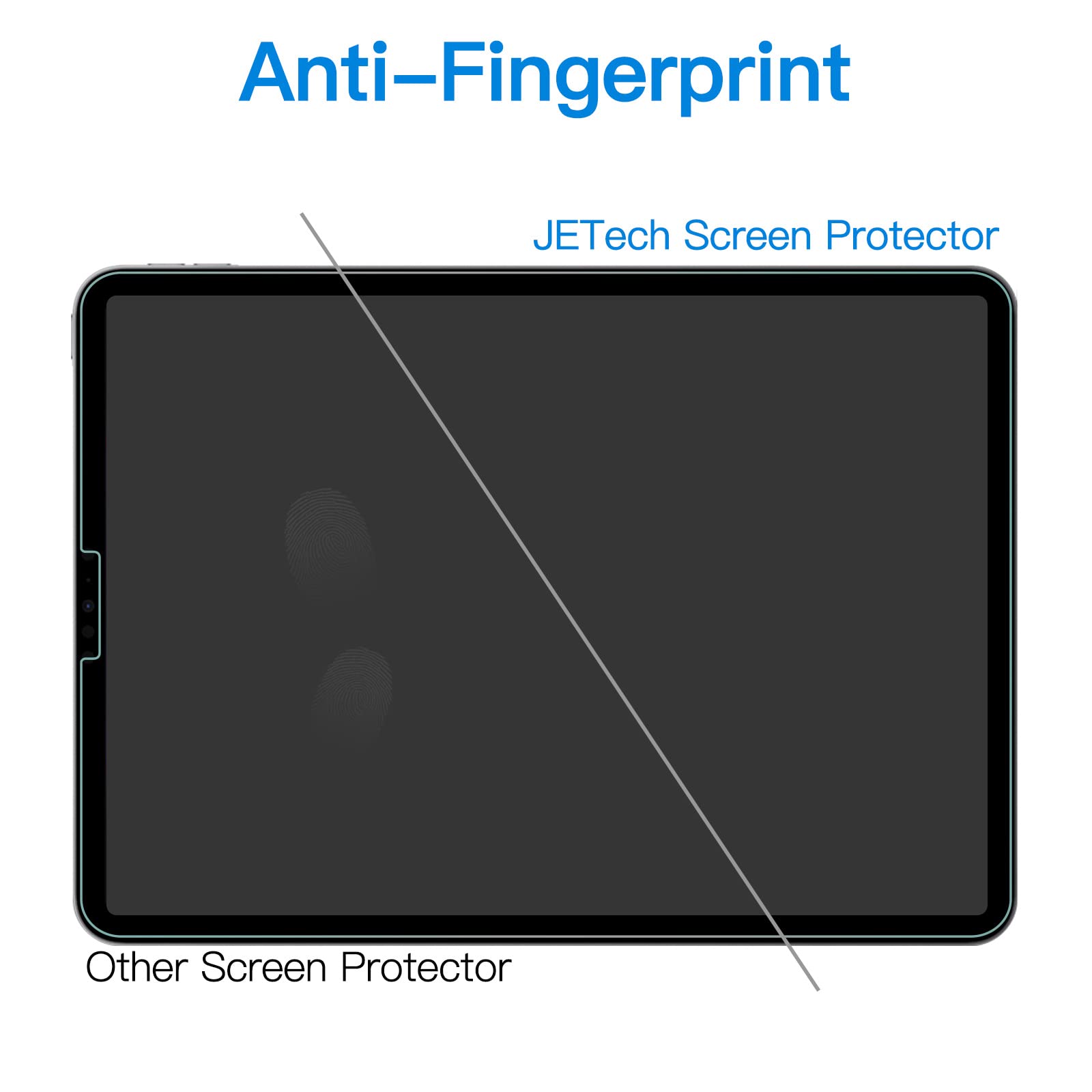 JETech Screen Protector for iPad Pro 11-Inch (2022/2021/2020/2018 Model), iPad Air 5/4 2022/2020 10.9-Inch, Face ID Compatible, Tempered Glass Film, 1-Pack