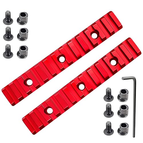 Gotical 13 Slots Picatinny Rail keymod Lightweight Aluminum Red Rail ...