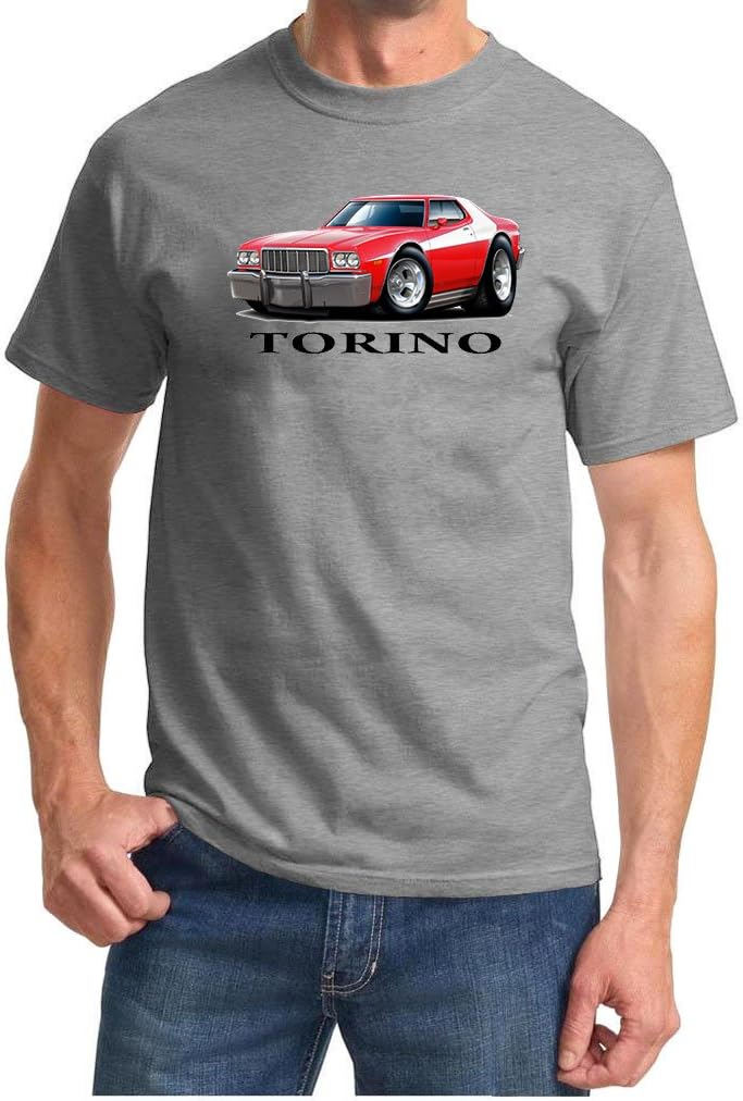 Ford Torino Starsky Zebra 3 Police Car Full Color Design Tshirt