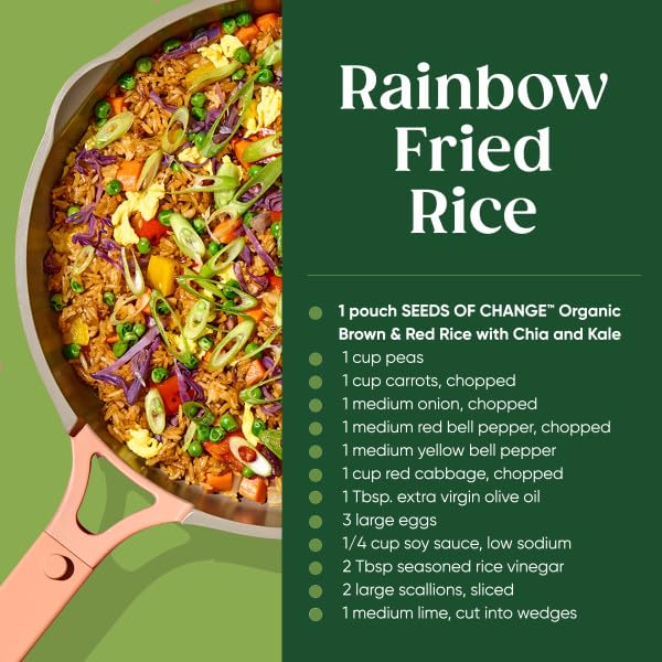 SEEDS OF CHANGE ORGANIC BROWN & RED RICE WITH CHIA AND KALE, MICROWAVEABLE READY TO HEAT, 8.5 OUNCES