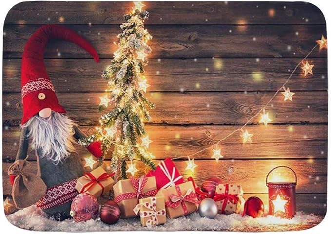 Felpudo,Alfombra De Ducha,Tapete De Cocina,El Enano De Santa Claus