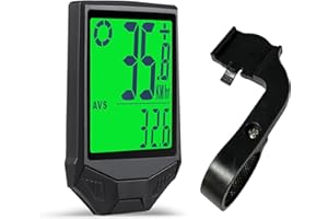 KRACESS New Bicycle Code Meter Large Screen Luminous Waterproof Mountain Bike Wireless Code Meter Anti-Interference can Measure The Temperature Cycling Equipment