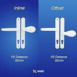 XFORT Uros White UPVC Door Handle PZ 62/92mm 211mm 243mm Aluminium view 3