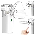 Portable Nebulizer, Handheld Mesh Nebulizer for Adults & Kids, Travel Nebulizer with Adjustable Speeds and Self-Cleaning, Includes Masks（Two Different Sizes）& Mouthpiece (Atomizer)