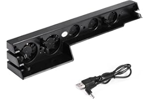 ZERONE Replacement External Cooling Fan, USB 5 Fan Super Turbo Temperature Control Cooling Fan Game Console Fan Cooler for Playstation Pro with USB Cable Black for Video Game Accessories